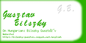 gusztav bilszky business card